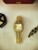 Iced out watch and chain set